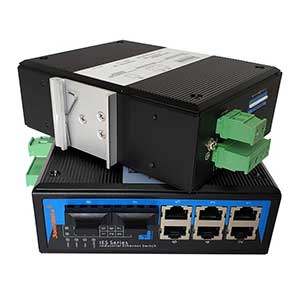 Switch mạng công nghiệp 8 Port 6 RJ45 + 2 cổng quang 3Onedata IES308-2F