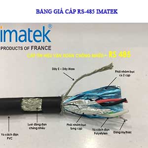 Bảng báo giá cáp RS485 hãng sản xuất Imatek